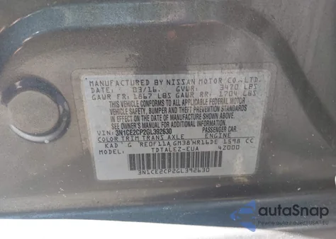 2016 Nissan Versa Note Sl из США, поврежденный, VIN 3N1CE2CP2GL392630